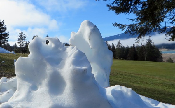 Nature's Snow Sculptures Melting in the Warm Air