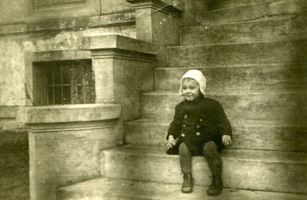 Peter Sitting on Gutfelde Staircase