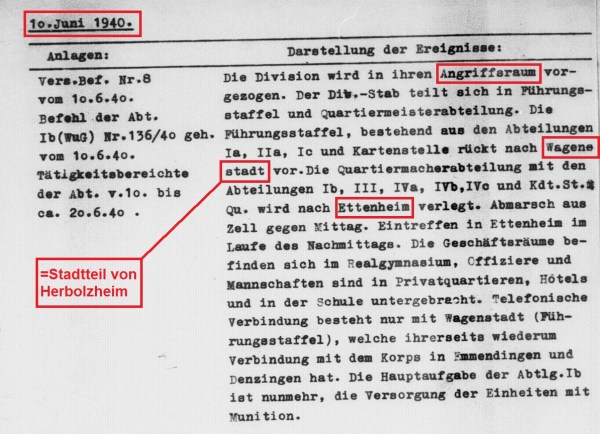 Befehl Angriffsraum 10.6.1940