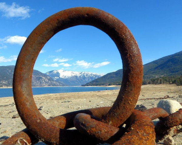 Unusual Lake View through an Iron Ring