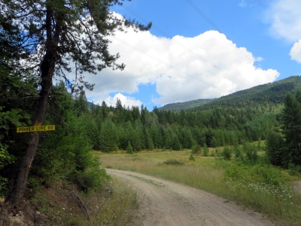 Start of the Power Line Road