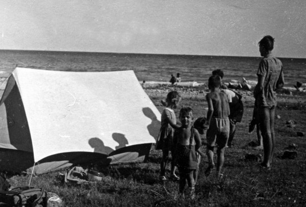 Camping at the Mediterranean Sea