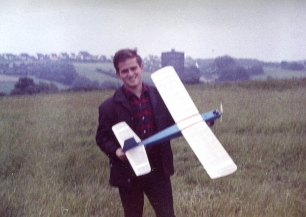 Twin Brother Walter with one of his Model Airplanes