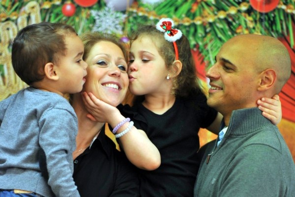 Johanna and Régis with their two children Alice and Maxime