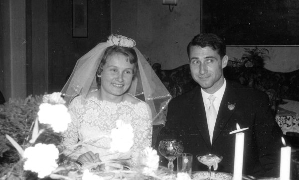 Karl and Ingrid Klopp (Lehmann) at the Wedding Banquet