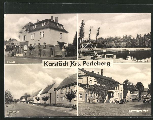 AK-Karstaedt-Postamt-Konsum-Gaststaette-Schwimmbad