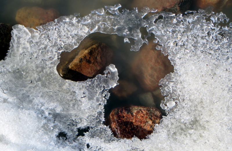 Map of Africa Formed by Ice